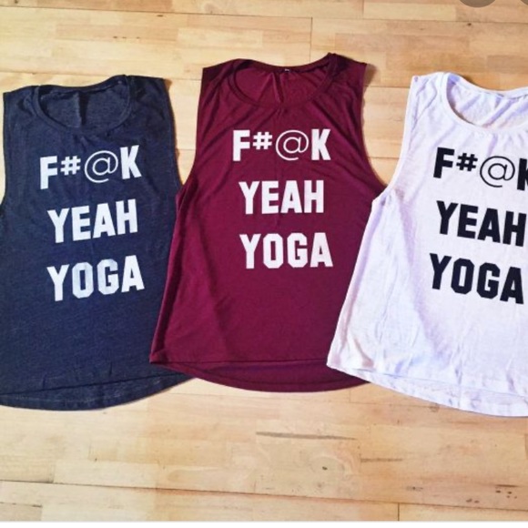 “F#@K YEAH YOGA” Muscle Tank - Picture 1 of 3